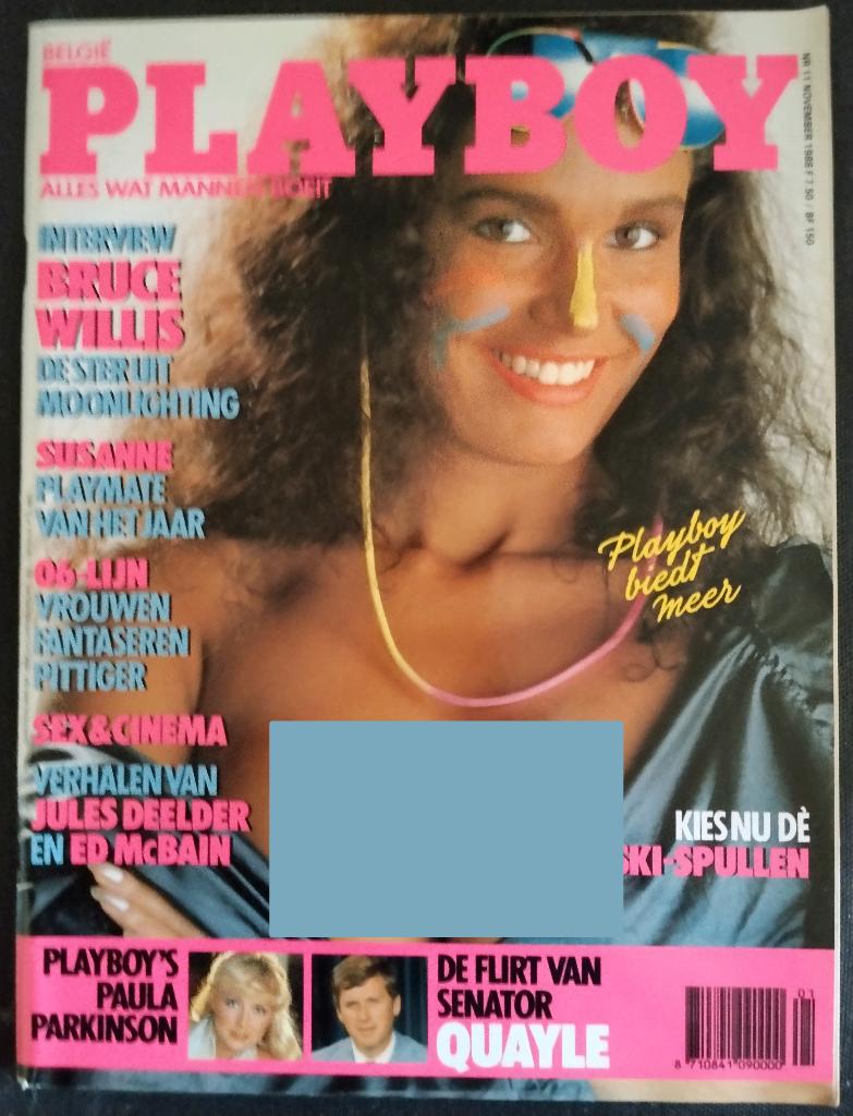Playboy België NL (2st) November 1988, December 1988, Verzamelen, Verzenden, 1980 tot heden, Tijdschrift