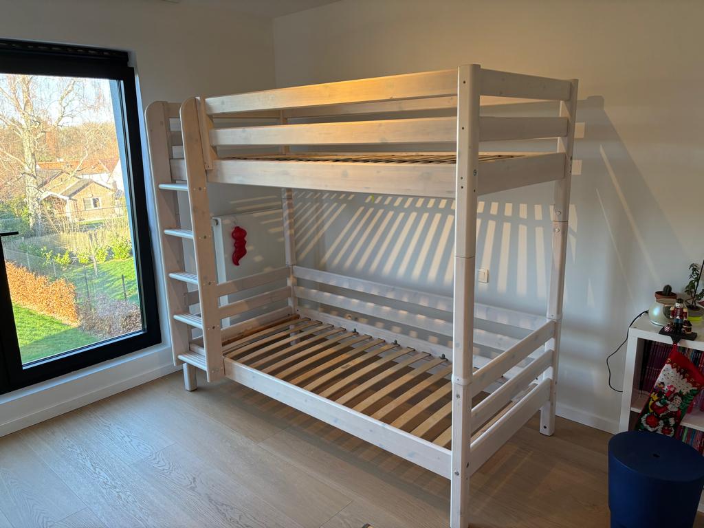 FLEXA wit stapelbed + boxsprings, Kinderen en Baby's, Ophalen