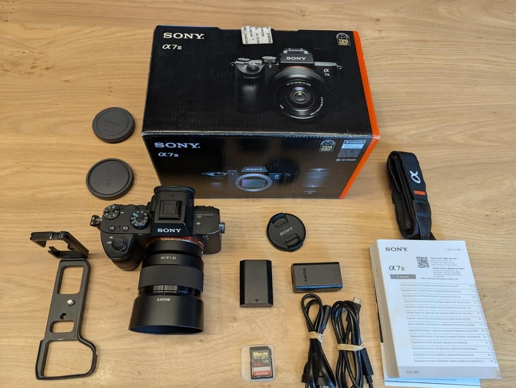 Sony A7 III met Sony FE 1.8/50, Enlèvement ou Envoi, Comme neuf, Sony