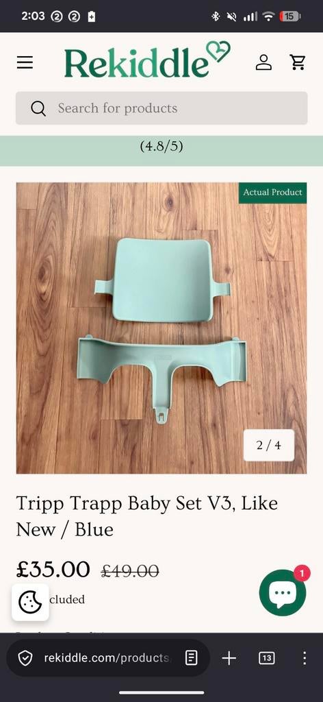 Stokke babyset + dienblad Tripp trapp, Kinderen en Baby's, Ophalen