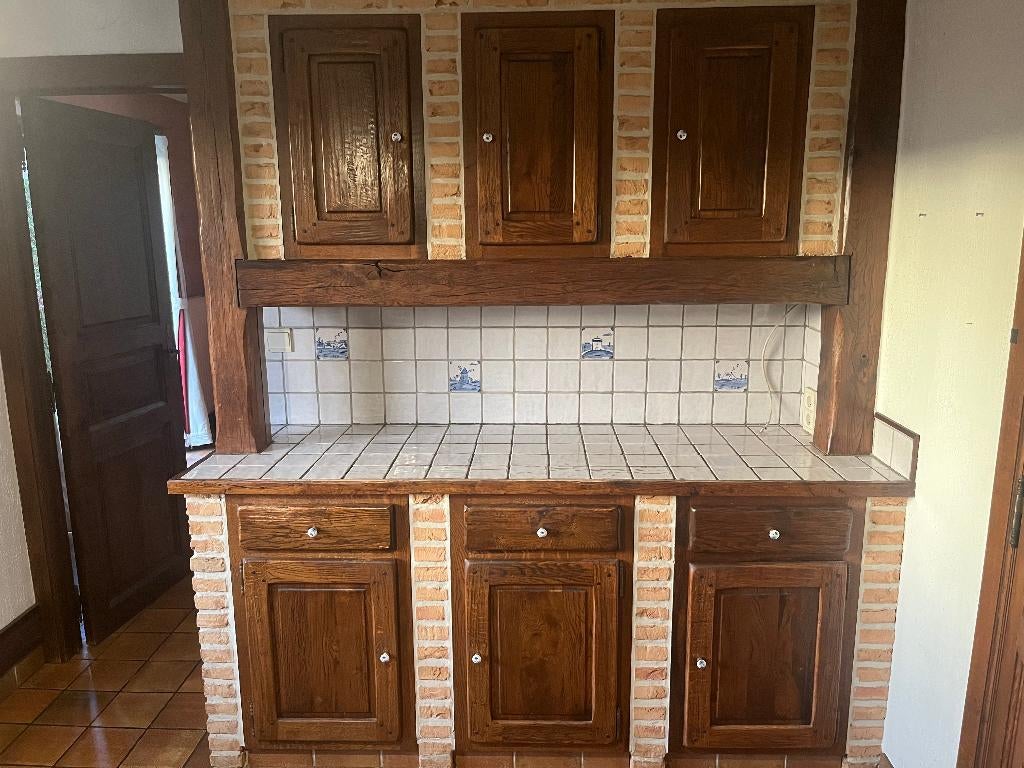 Meubles cuisine style ancien belle finition, Huis en Inrichting, Keuken | Keukenelementen, Ophalen, Gebruikt, Bruin