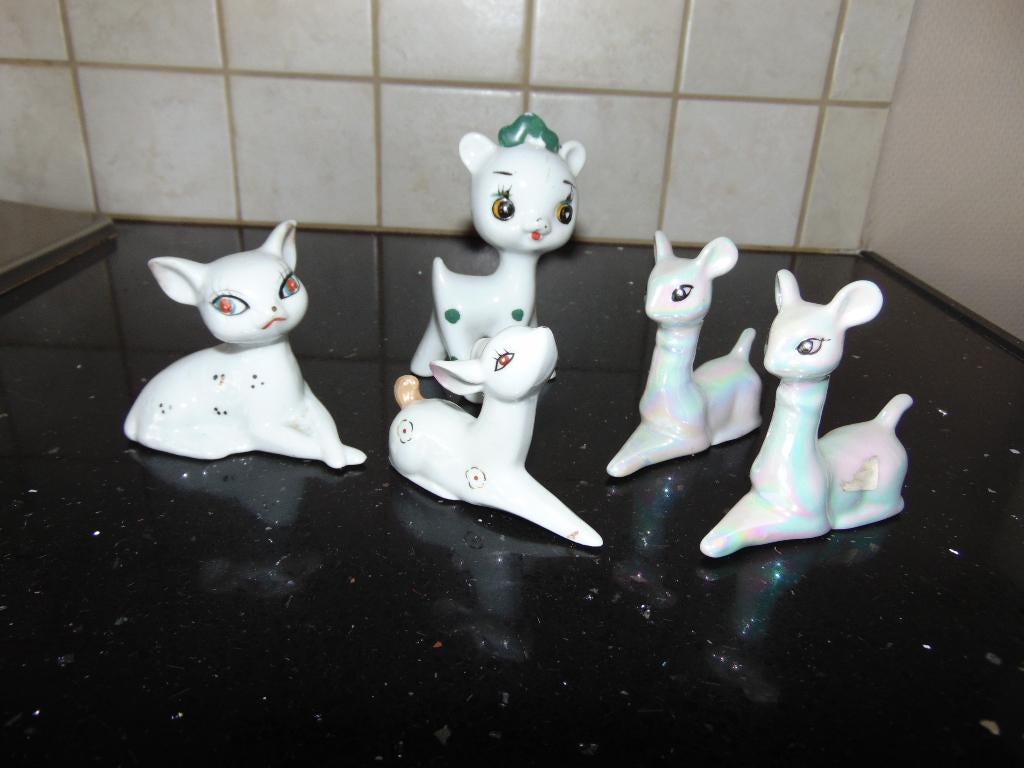 Retro bambi beeldjes 6-10 cm, Ophalen of Verzenden, Huis en Inrichting