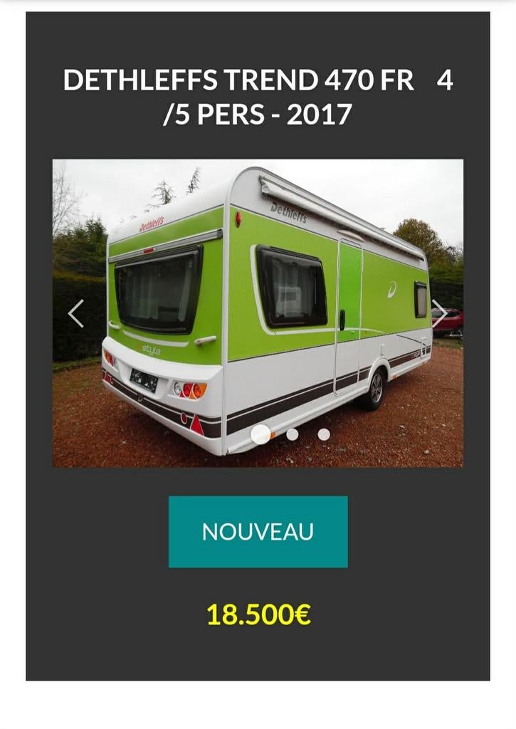 Magnifique caravane dethleffs