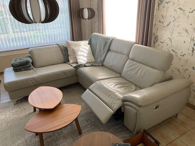 salon, Huis en Inrichting, Zetels | Complete zithoeken, Ophalen, Zo goed als nieuw, Leer, Modern