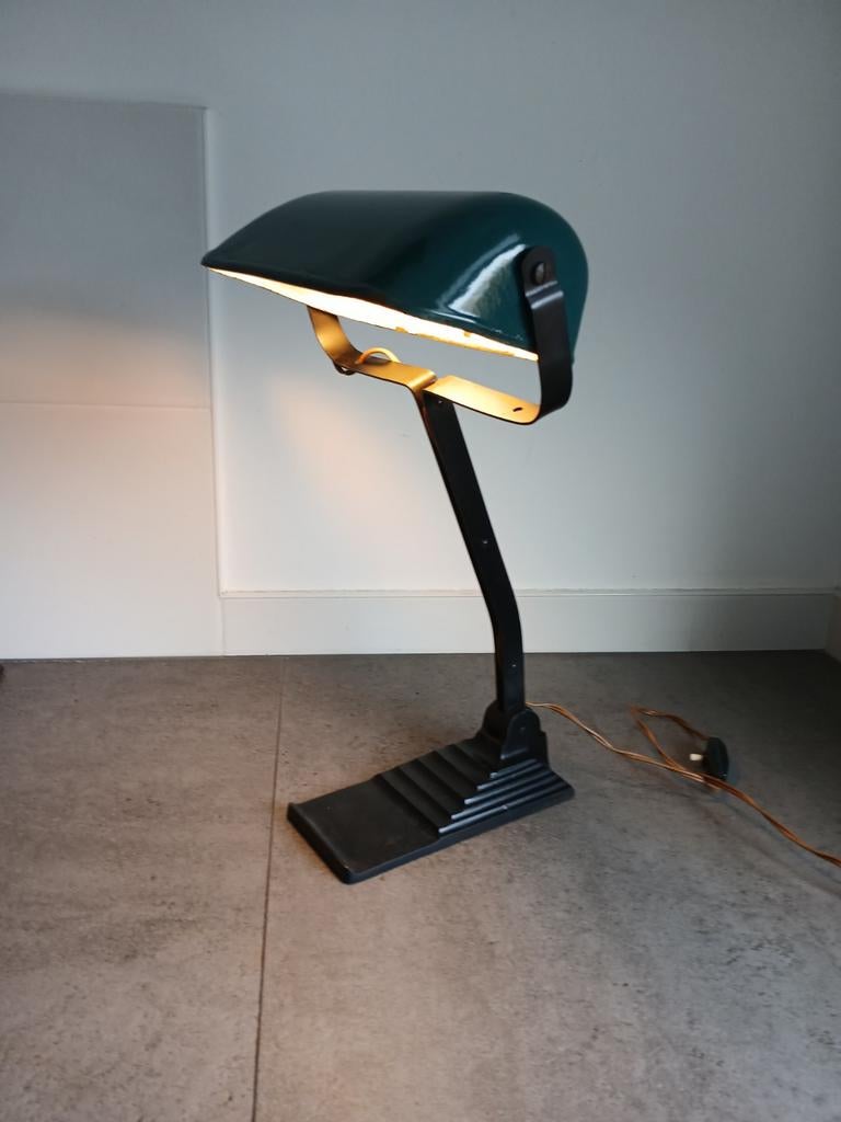 Oude Erpe notarislamp tafellamp bureaulamp, Antiek en Kunst, Antiek | Verlichting, Ophalen of Verzenden