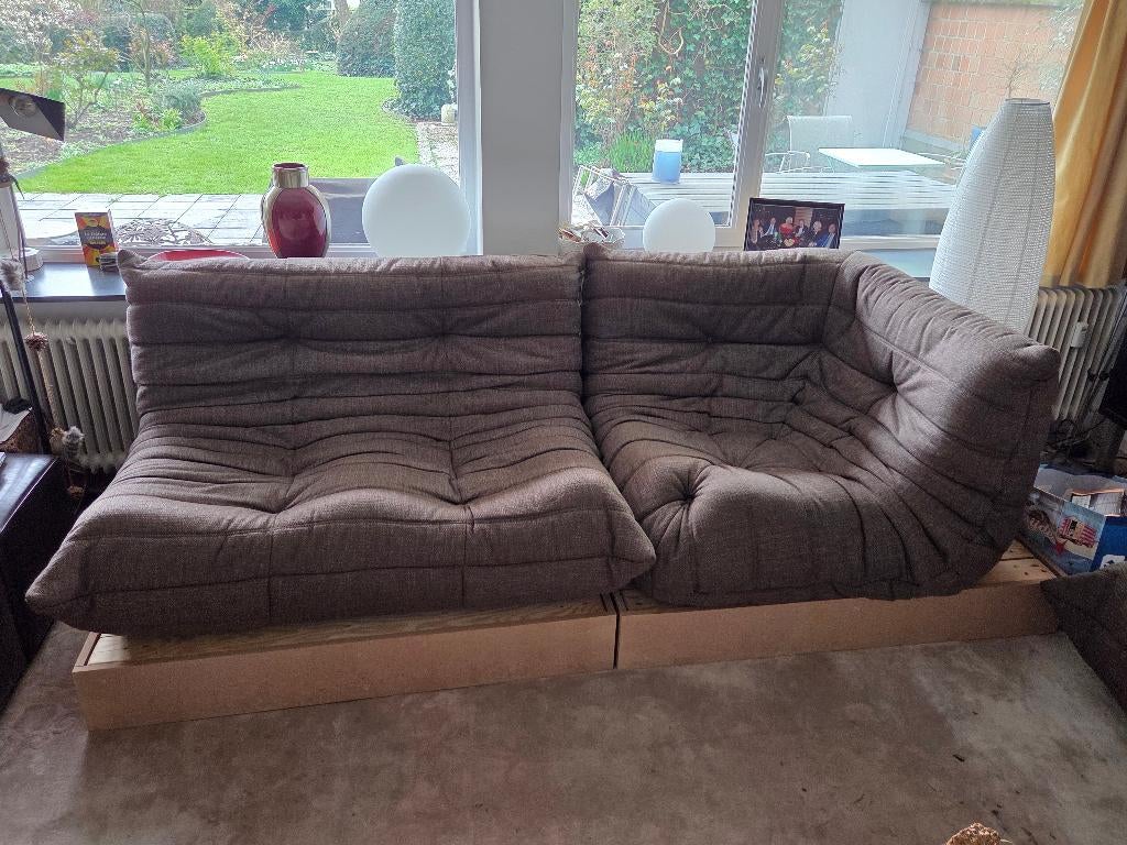 2 places et angle, tissu, Togo Ligne Rozet, Maison & Meubles, Trois personnes, 100 à 125 cm, 200 à 250 cm, Comme neuf