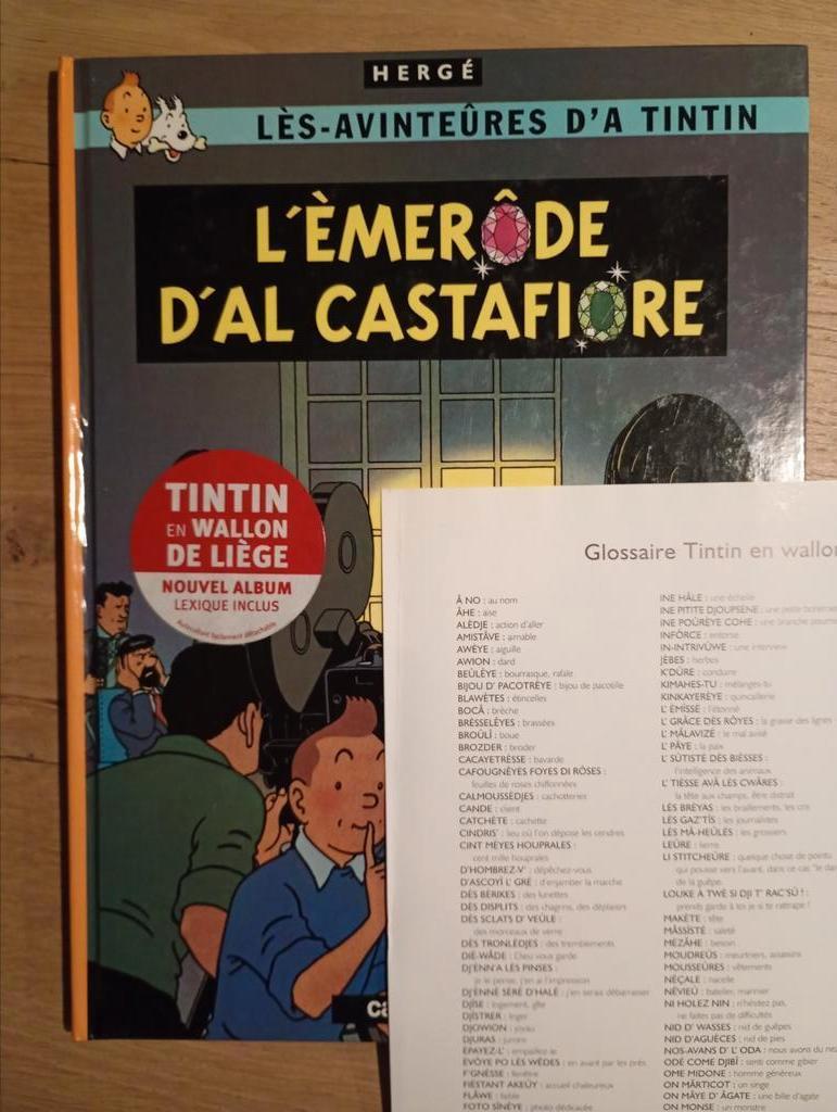 Tintin L'èmerôde d'Al Castafiore wallon de Liège ac lexique, Enlèvement ou Envoi, Une BD, Comme neuf, Hergé