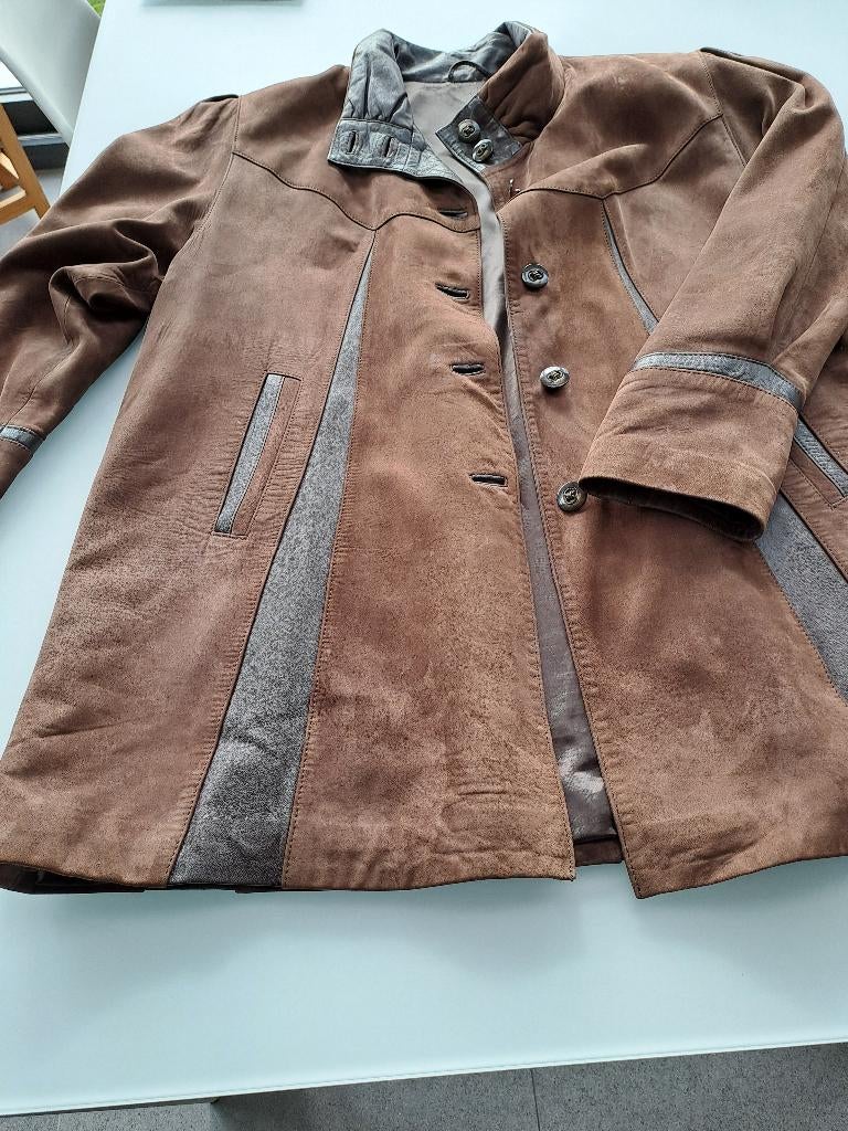 Jas daim, Bruin, Maat 42/44 (L), Gedragen, Ophalen