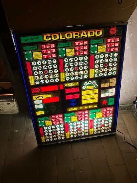 VERRE À FLIPPER COLORADO. BELLE COMME LAMPE. 65 X 85 CM., Collections, Machines | Flipper (jeu), Enlèvement ou Envoi, Flipper (jeu)