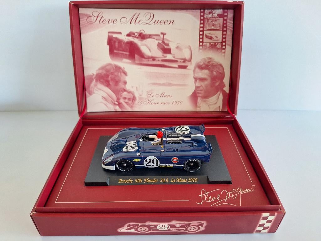 Fly SM2 Porsche 908 Flunder #29 Le Mans 1970 Steve Mcqueen, Kinderen en Baby's, Speelgoed | Racebanen, Nieuw, Racebaan, Elektrisch