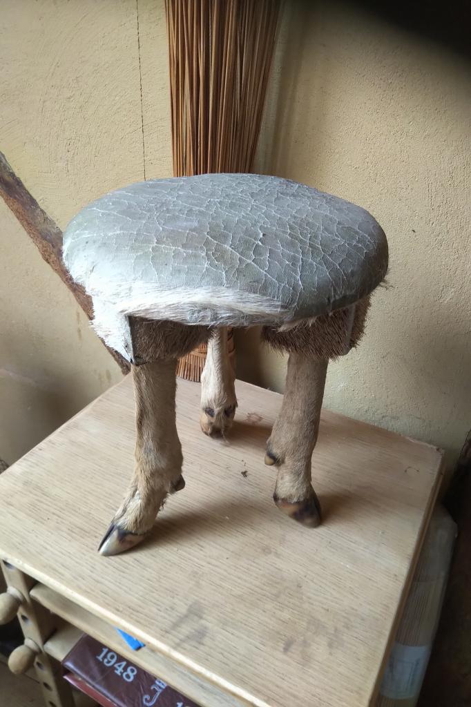 krukje vintage 3  herten poten deco art, Niet ingevuld, Gebruikt, Niet ingevuld, Minder dan 50 cm