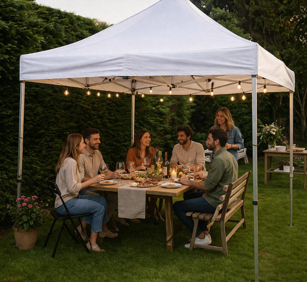 Professionele vouwtent - plooitent 3x3 & 4x4 huren, Tuin en Terras, Partytenten, Ophalen, Zo goed als nieuw, Partytent, Opvouwbaar