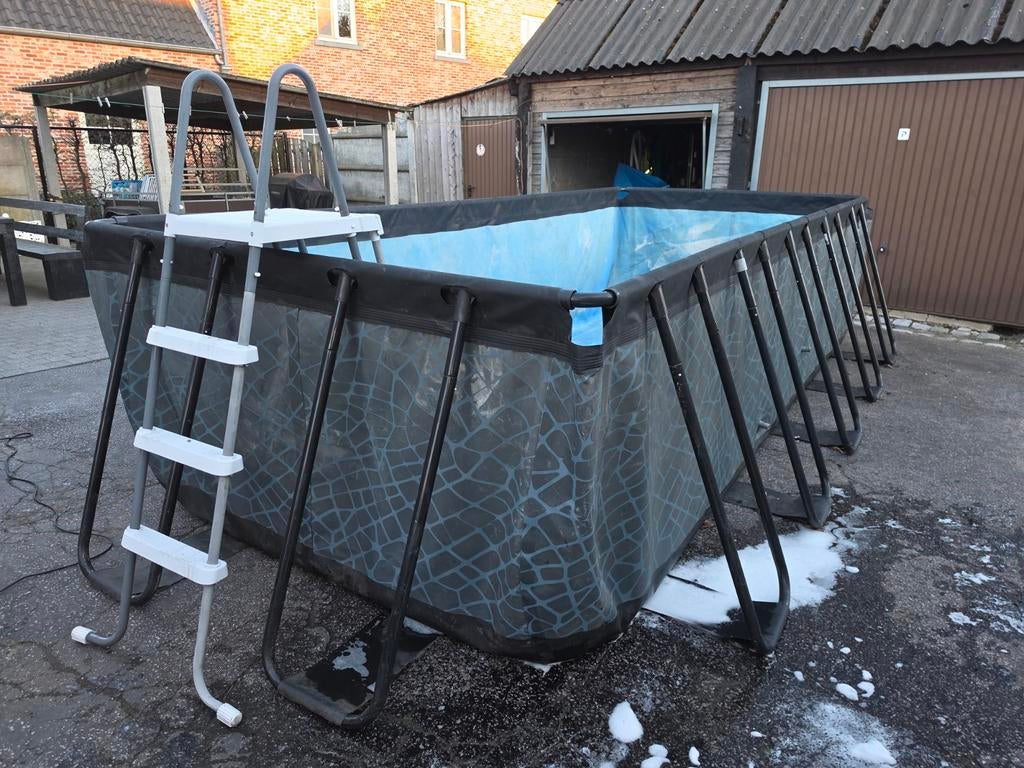 Zwembad 540x250x122 met zandfilter en ladder, Tuin en Terras, Gebruikt, 200 tot 300 cm, Rechthoekig, Ophalen