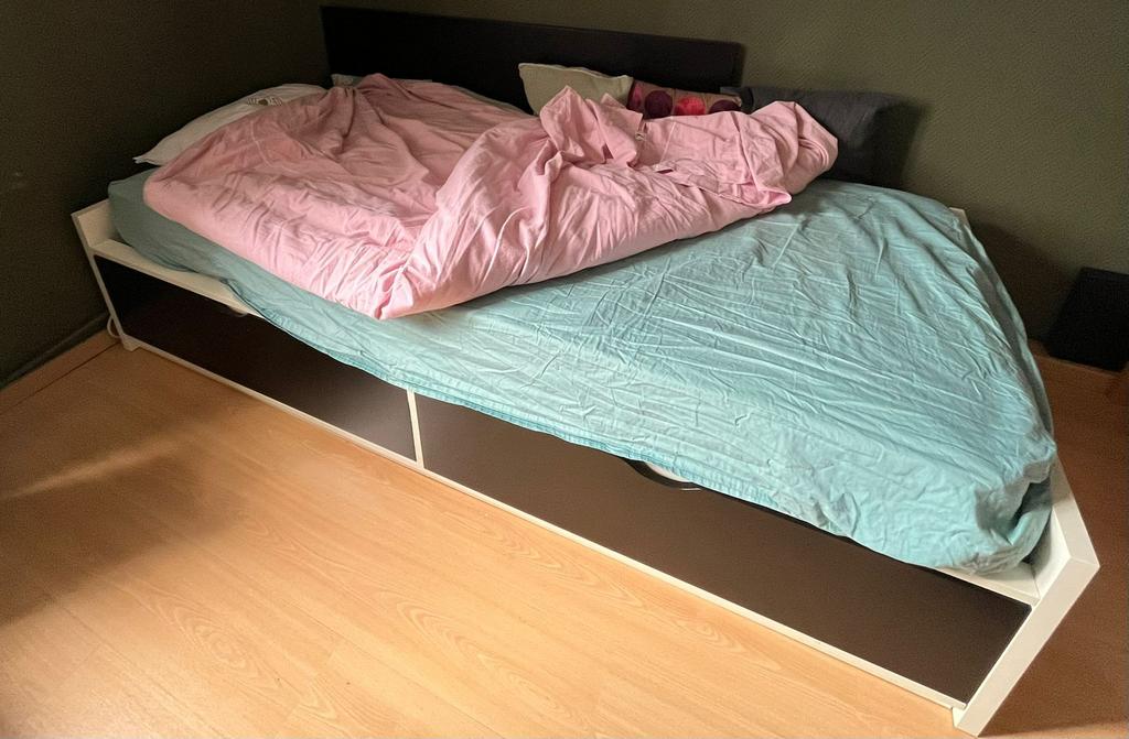 Ikea eenpersoonsbed, Huis en Inrichting, Ophalen, Gebruikt, 90 cm, Eenpersoons