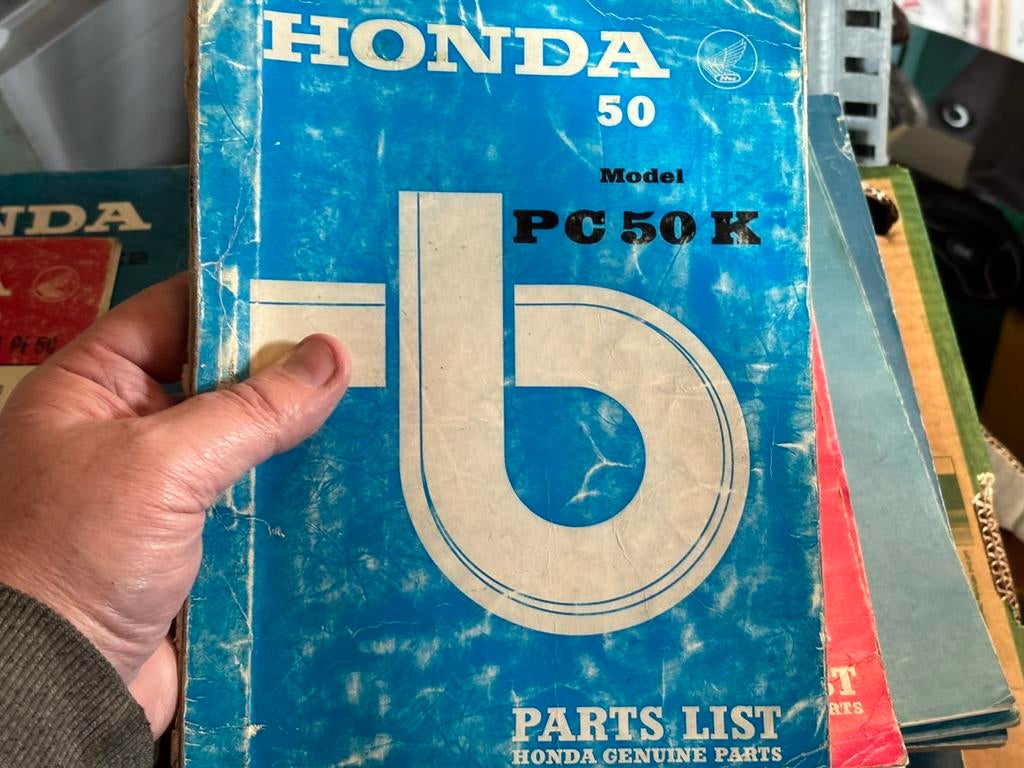 Onderdelenboek Honda PC50 K, Motoren, Handleidingen en Instructieboekjes, Ophalen of Verzenden, Honda