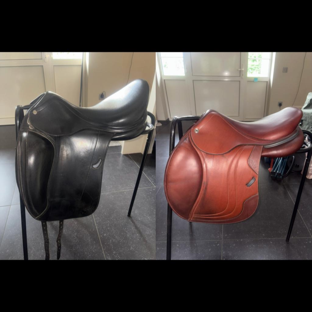 Equipe emporio dressuurzadel & 17’’ CWD SE01 springzadel, Enlèvement, Utilisé, Dressage