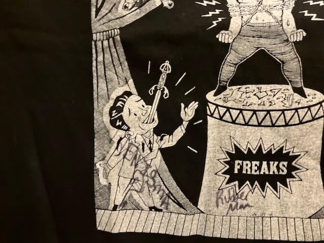 THE JIM ROSE CIRCUS FREAK SHOW T SHIRT SIGNED BY 2 MEMBERS, Ophalen of Verzenden, Zo goed als nieuw