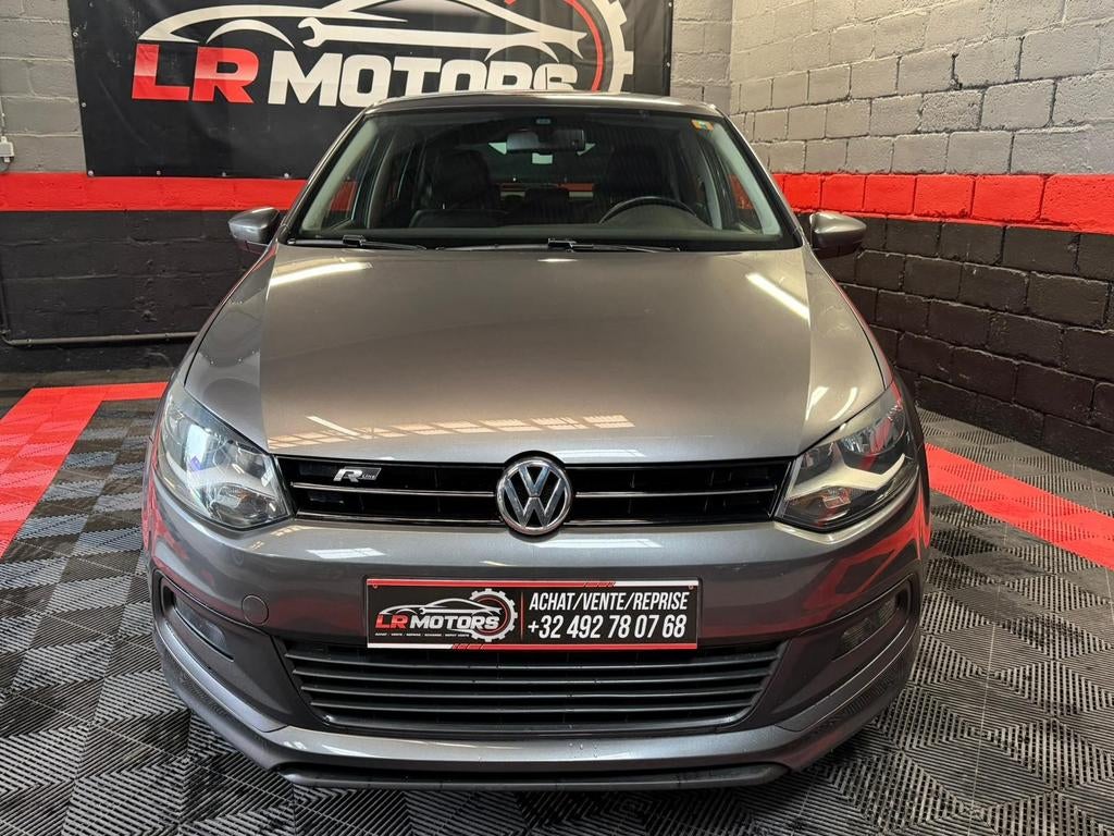 **VW Polo R-Line//2014//CLIM//Leder//1 jaar garantie**, Auto's, Volkswagen, Euro 5, Zwart, 4 cilinders, Bluetooth