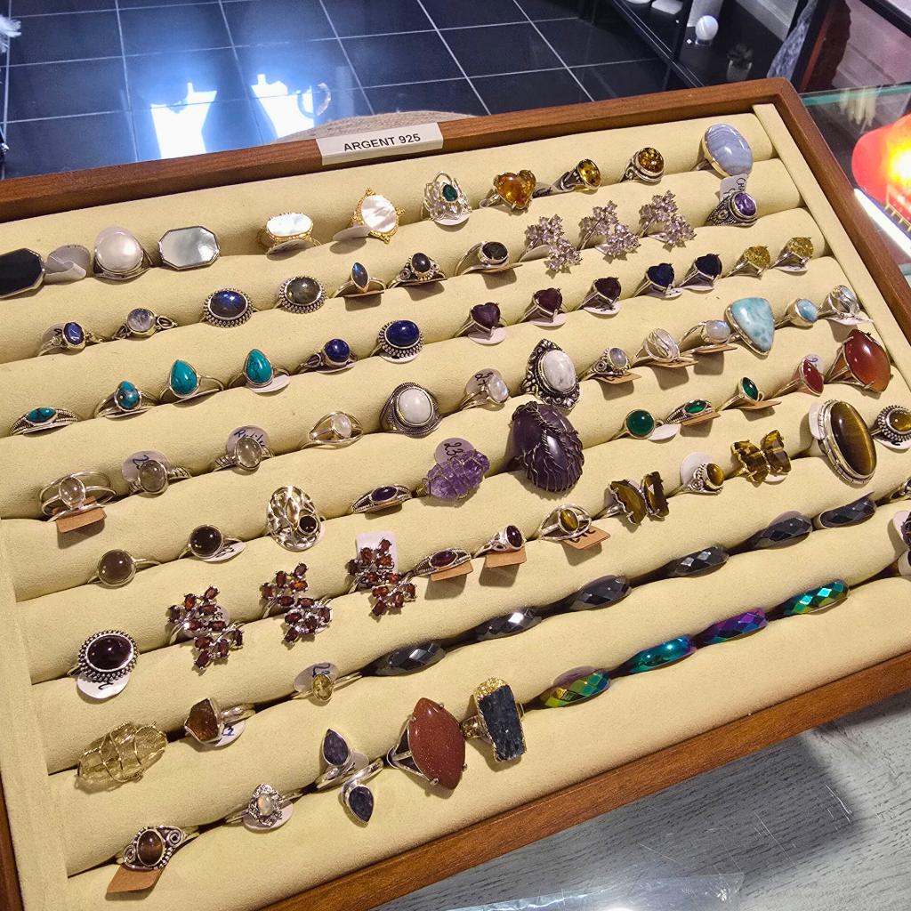 ==> Bagues | Pierres précieuses | Mystères <==, Neuf, Enlèvement ou Envoi, Femme ou Homme, Avec perle