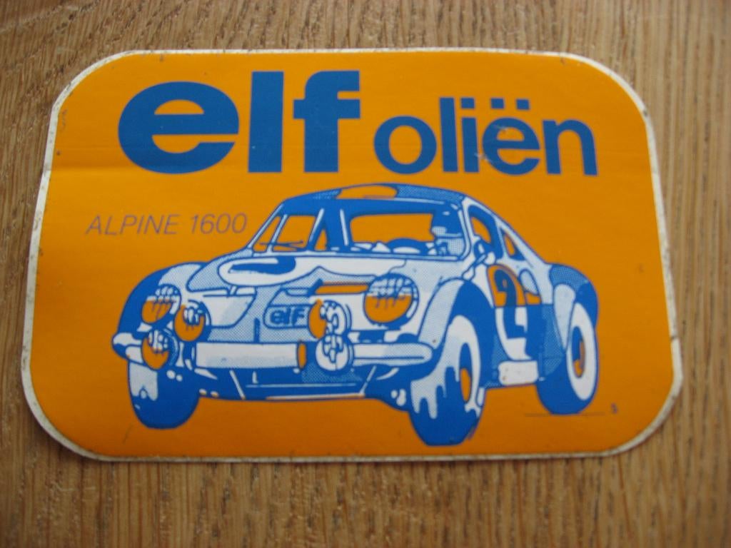 Autocollant vintage onze huiles Alpine 1600, Collections, Enlèvement ou Envoi, Neuf, Voiture ou Moto