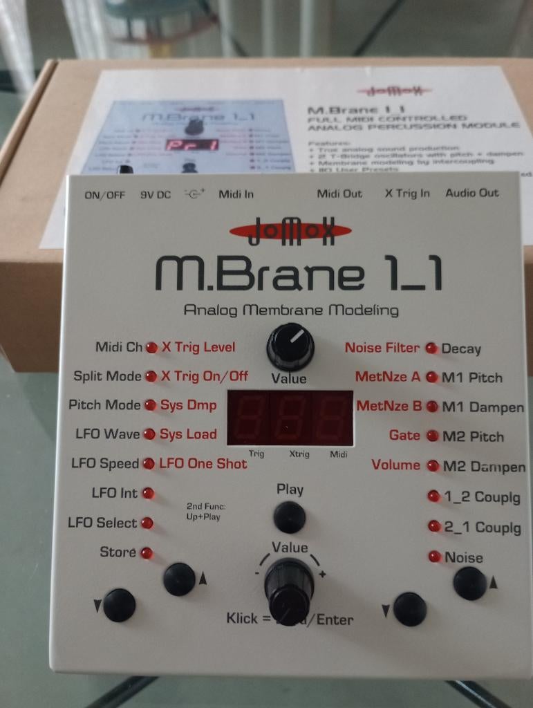 Jomox M.Brane 11 – analoge drum synth, Muziek en Instrumenten, Synthesizers, Ophalen, Zo goed als nieuw, Overige merken