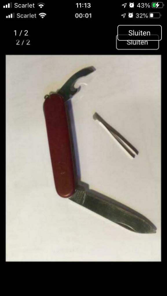 Zwitsers zakmesje, Ophalen of Verzenden, Zo goed als nieuw