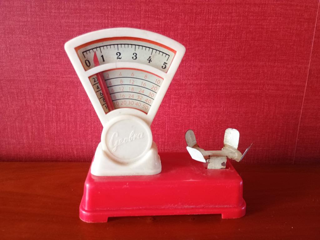 Vintage miniatuur speelgoed weegschaal Geobra 1950, Ophalen