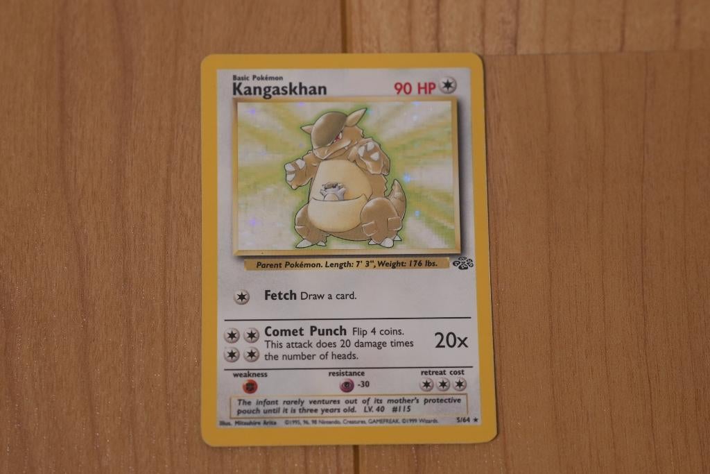 Kangaskhan Holo – Jungle Unlimited 1999 - PSA 6 schatting, Ophalen of Verzenden, Zo goed als nieuw, Losse kaart