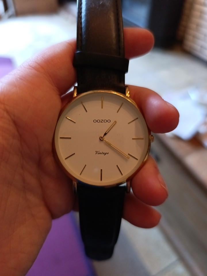 Horloge heren oozoo vintage genuine leather, Ophalen