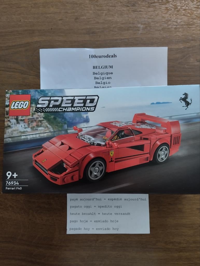 Supercar Lego 76934 Speed Ferrari F40 -neuve-, Envoi, Neuf, Voiture, Autres marques