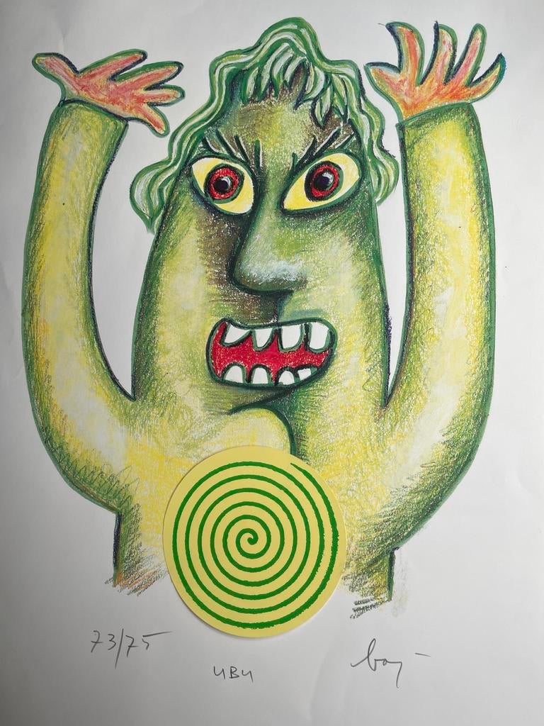 - Enrico Baj ‘Ubu’ gesigneerd en genummerd, Enlèvement ou Envoi