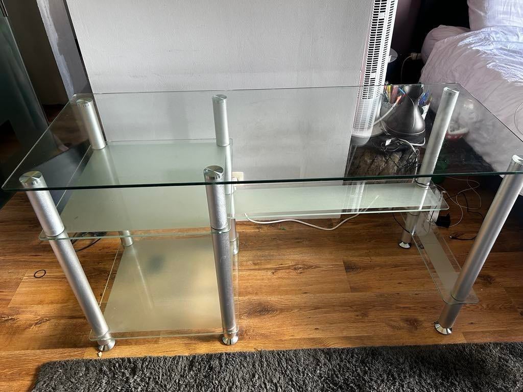 Bureau en verre, Maison & Meubles, Enlèvement, Utilisé, Bureau