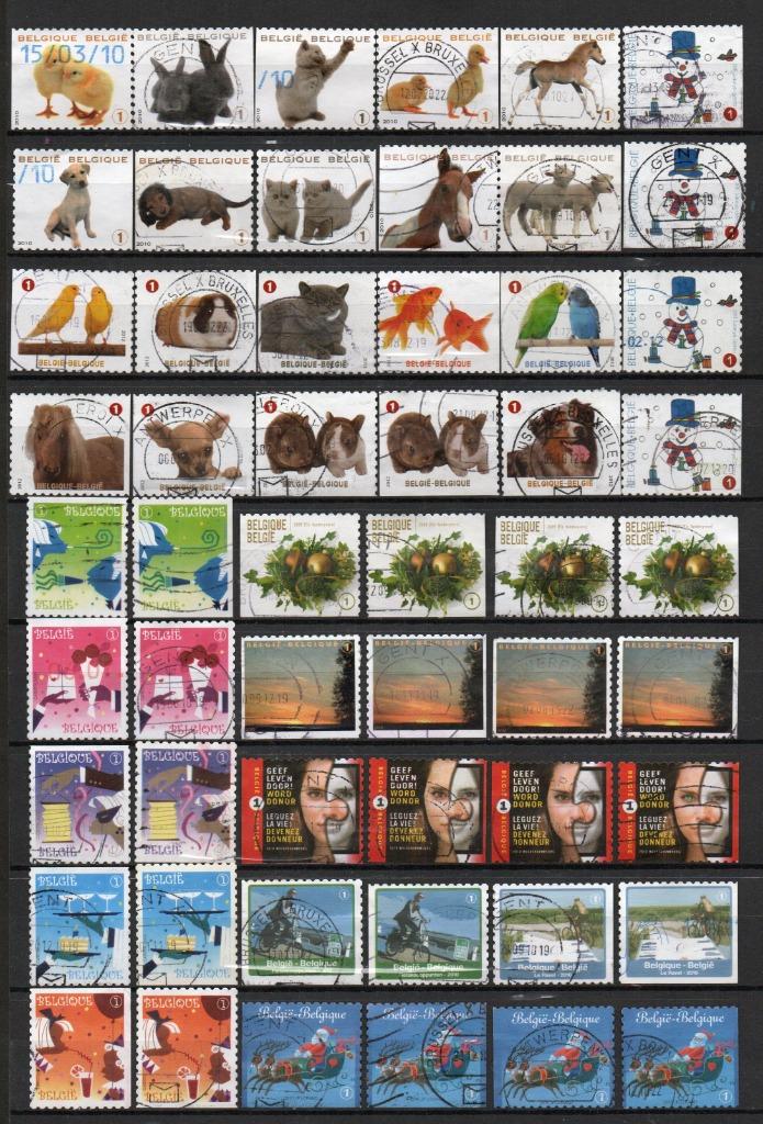 Timbres timbrés de Belgique provenant de carnets (6), Enlèvement ou Envoi, Affranchi, Oblitéré