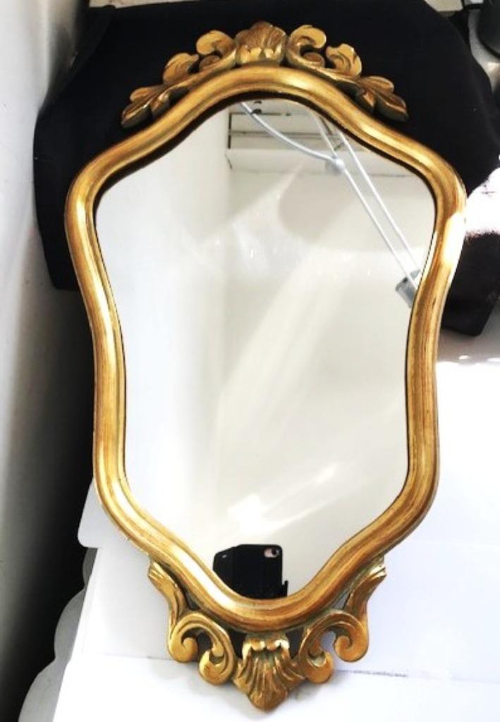 Spiegel Antiek Goud verguld Louis XIV H62 Kuif 😍💎⚡🤗👌, Ophalen of Verzenden, Overige vormen, Minder dan 50 cm, Minder dan 100 cm