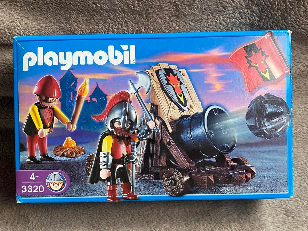 Playmobil n. 3320 - Chevaliers et gros canon, Utilisé, Ensemble complet