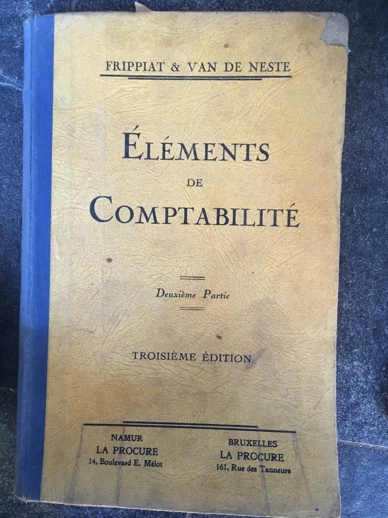 Eléments comptables - Frippiat & Van De Neste - 1935, Enlèvement ou Envoi