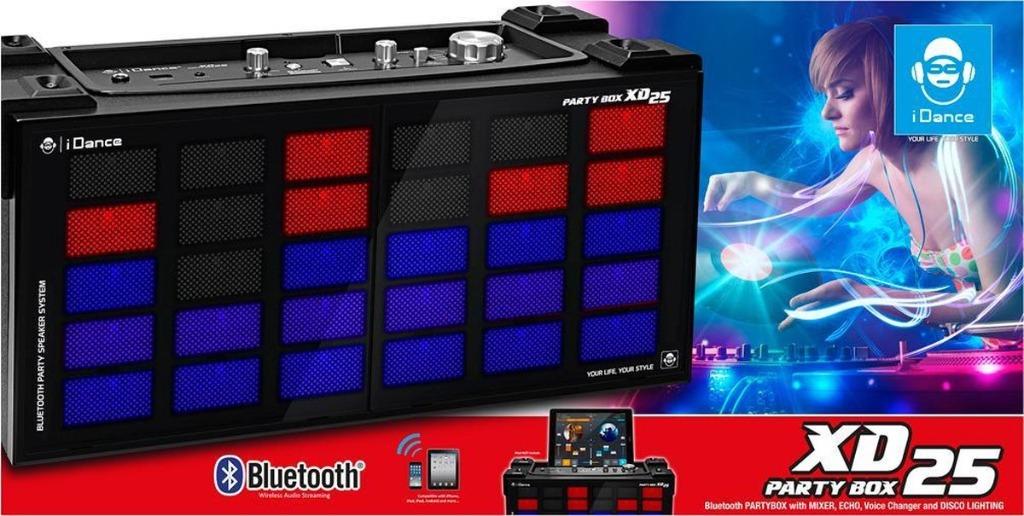 iDance XD25 Bluetooth Party Speaker met Mixer, Echo, Voice C, Audio, Tv en Foto, Luidsprekerboxen, Nieuw, Ophalen of Verzenden