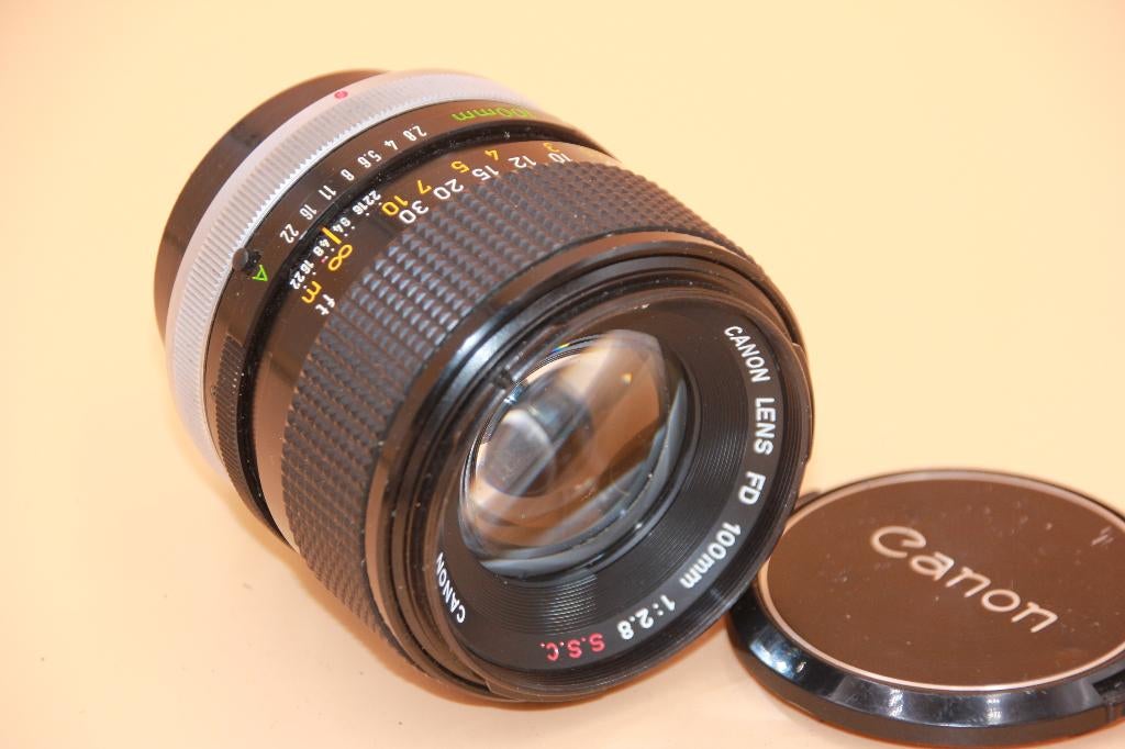 CANON FD 100/2.8 SSC, TV, Hi-fi & Vidéo, Enlèvement ou Envoi, Utilisé, Reflex miroir, Canon