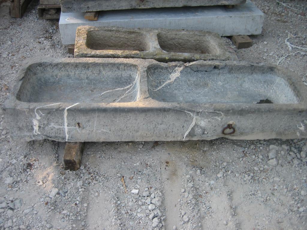 mooie oude dubbele arduinen voederbak trog bloembak, Ophalen, Gebruikt