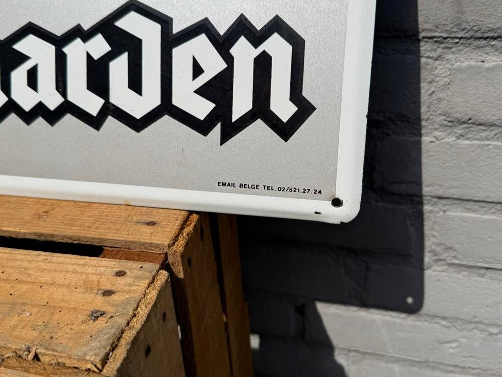 Hoegaarden bier emaille reclamebord, Verzamelen, Ophalen of Verzenden, Gebruikt, Reclamebord