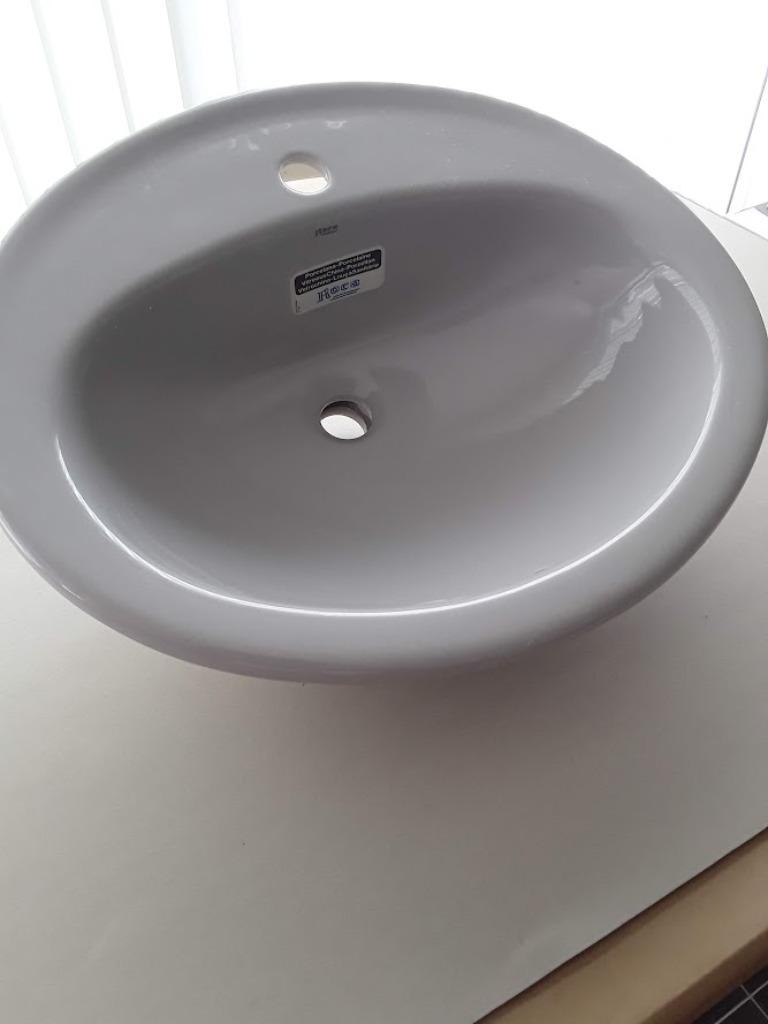 Lavabo Roca Java porselein licht grijs nieuw in verpakking, Ophalen, Nieuw, Steen, Wastafel