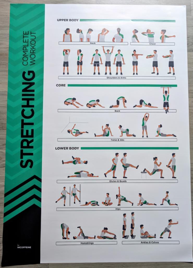 Complete A1 Fitness Poster Set voor thuisgym, Ophalen, Gebruikt, Dumbbell