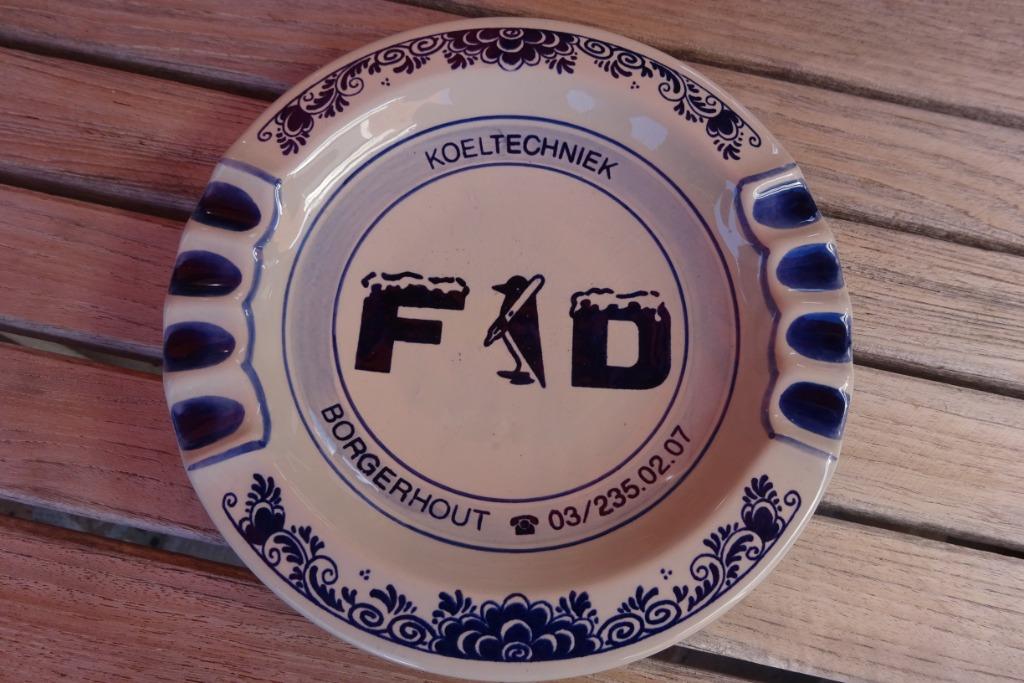 asbak cendrier Delfts Blauw Borgerhout Antwerpen, Antiek en Kunst, Ophalen of Verzenden