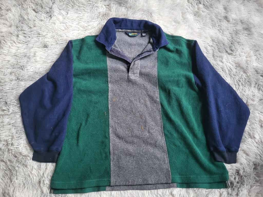 Eddie Bauer EBTEK sweatshirt van vintage fleece — jaren 90 —, Maat 56/58 (XL), Ophalen of Verzenden, Gedragen, Groen