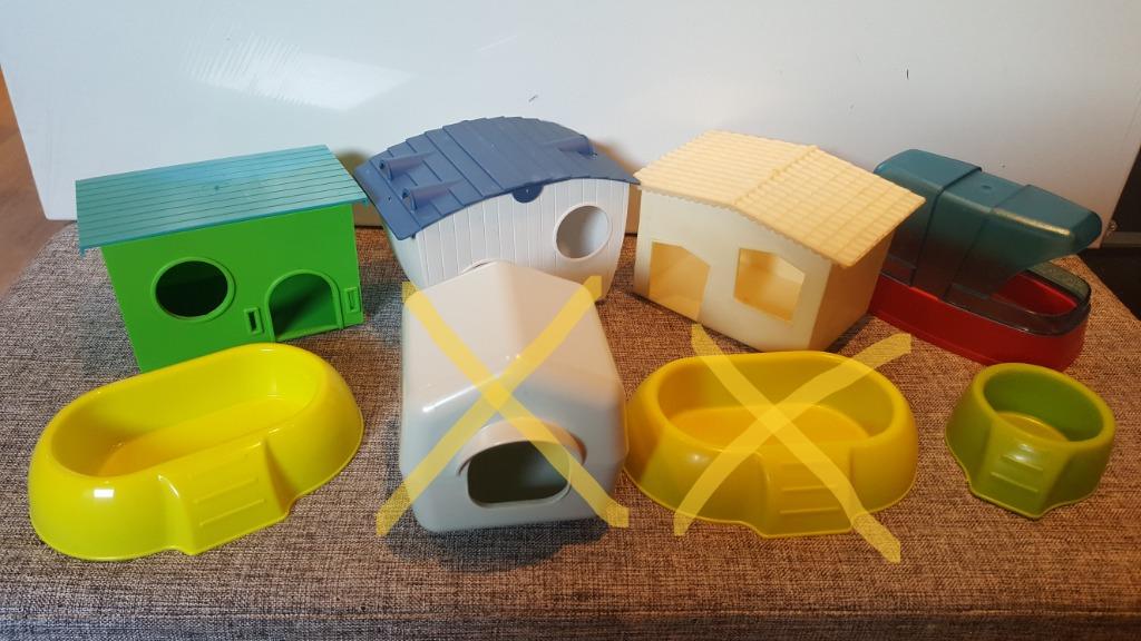 HAMSTER HUISJE & VOEDERBAKJES, Dieren en Toebehoren, Knaagdieren, Meerdere dieren, Hamster