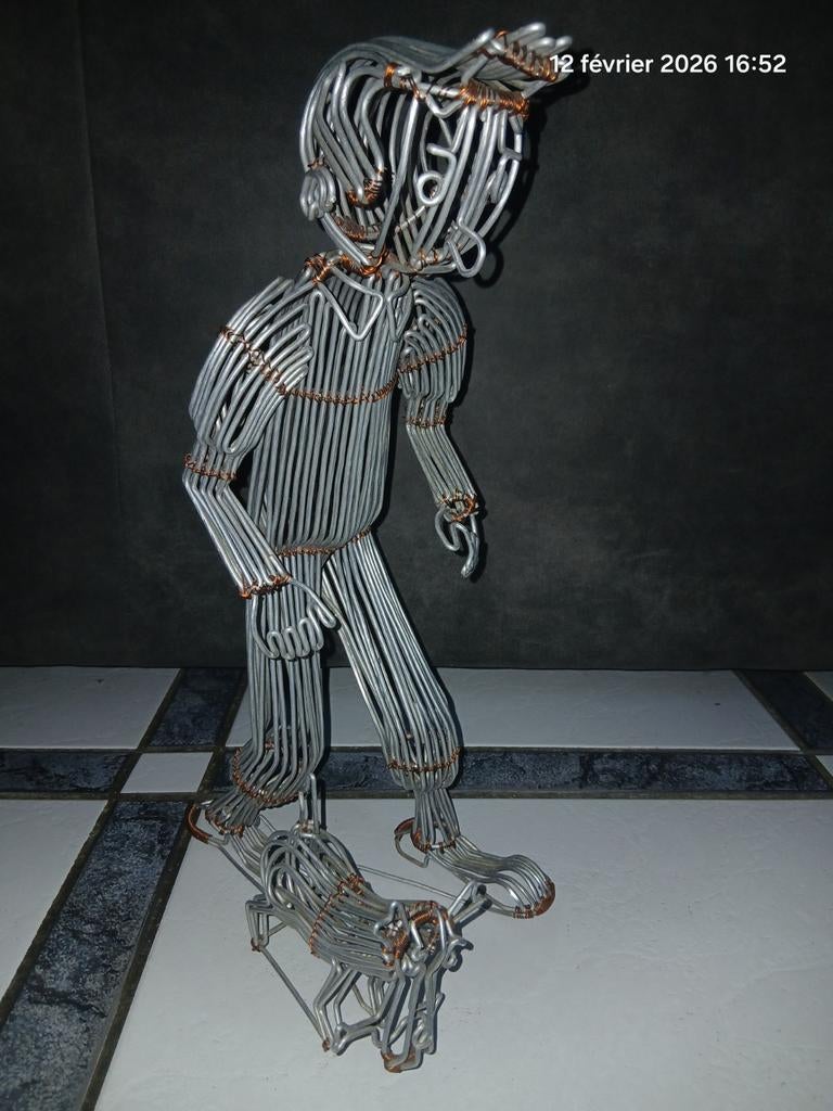 Figurine Tintin et l"alph-art metallique collection / rare, Collections, Enlèvement, Comme neuf, Humain