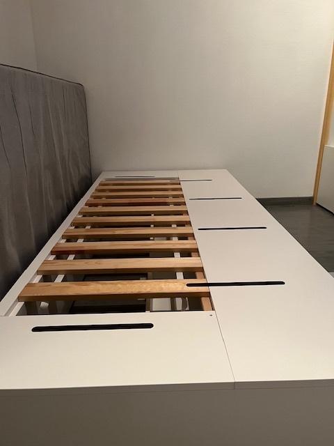 eenpersoonsbed, Ophalen, 90 cm, Eenpersoons, Wit