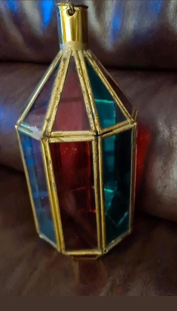 Bougeoir vintage en verre au plomb, Antiquités & Art, Enlèvement ou Envoi