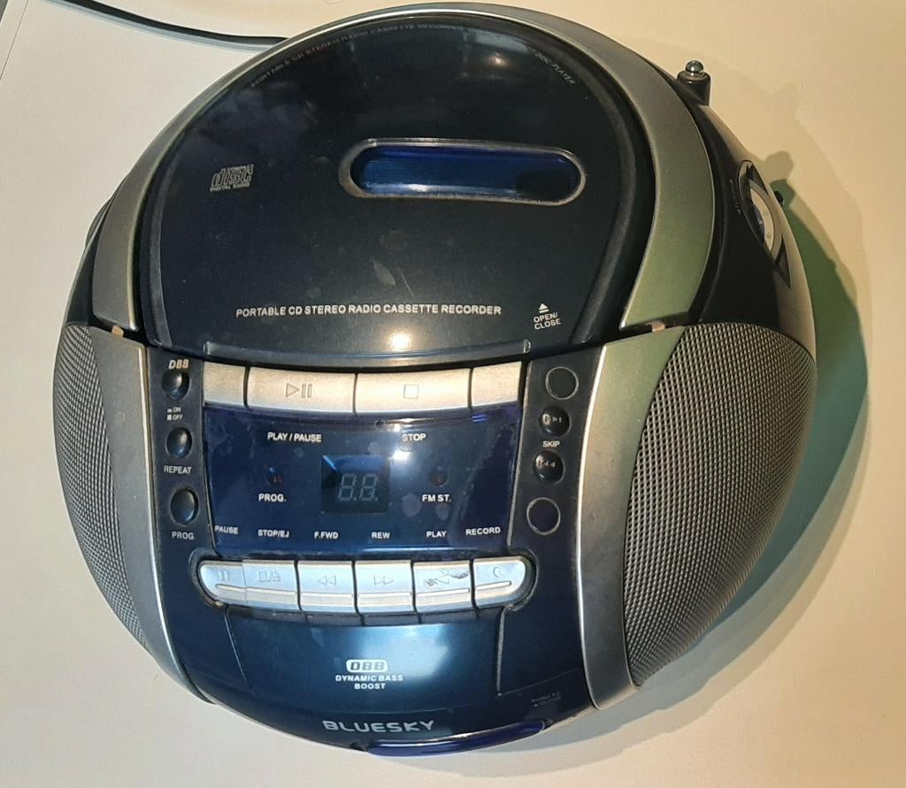 Bluesky Radio - Cassette - CD speler, Ophalen, Gebruikt, Radio, Met cd-speler