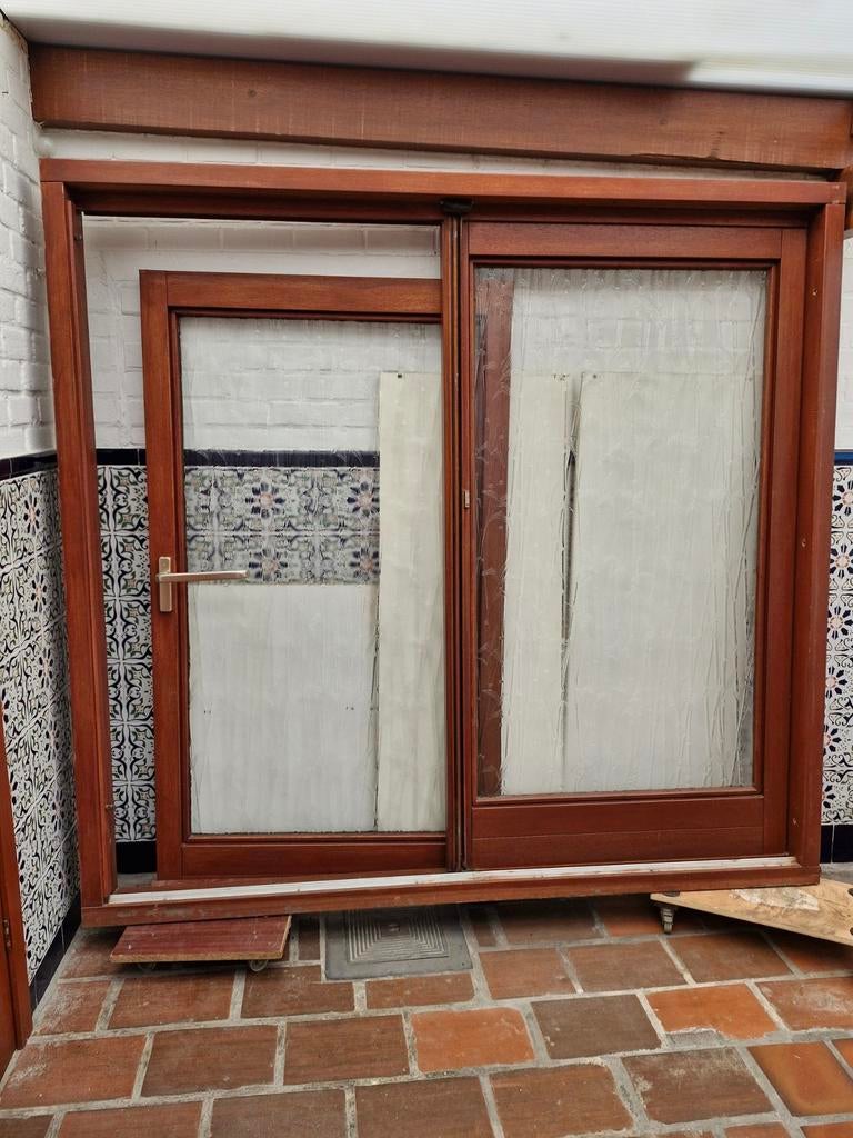 Porte intérieure coulissante avec verre décoratif. Très bon, Bricolage & Construction, Châssis & Portes coulissantes, Enlèvement